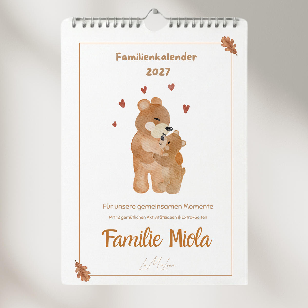 Personalisierbarer Familienkalender 2027 – Mit 12 Familienaktivitäten zum Mitmachen; A3 mit 5 Spalten