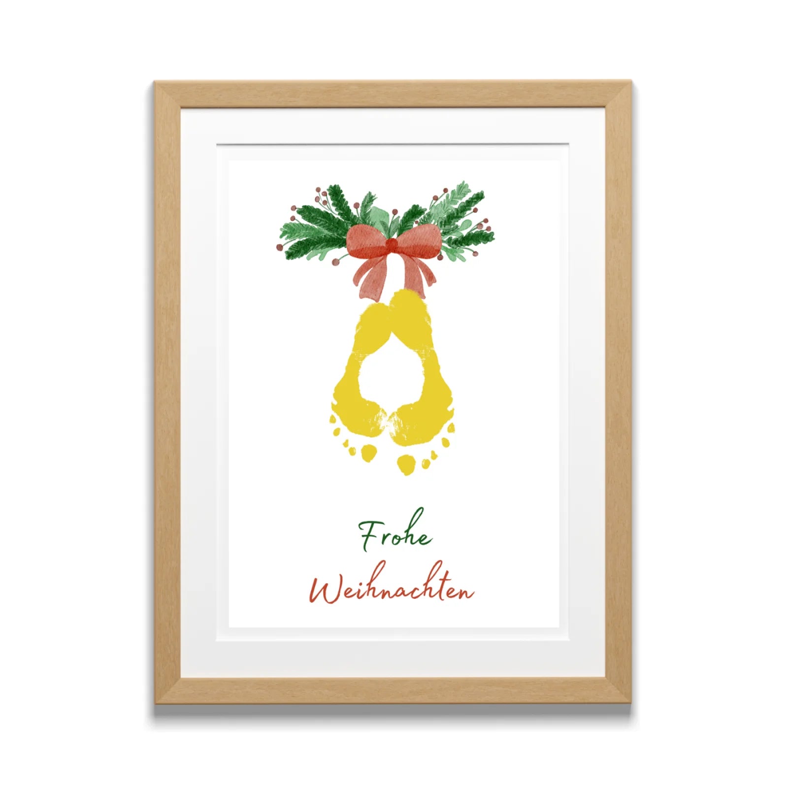 Fußabdruck-Poster „Weihnachtsglocken“ zum Download– Ein festliches DIY-Erinnerungsstück