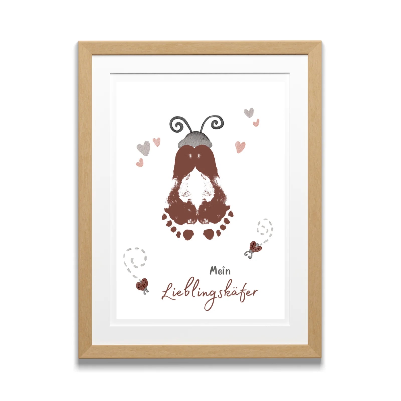 Fußabdruck-Poster „Käfer“ zum Download – Ein liebevolles DIY-Erinnerungsstück