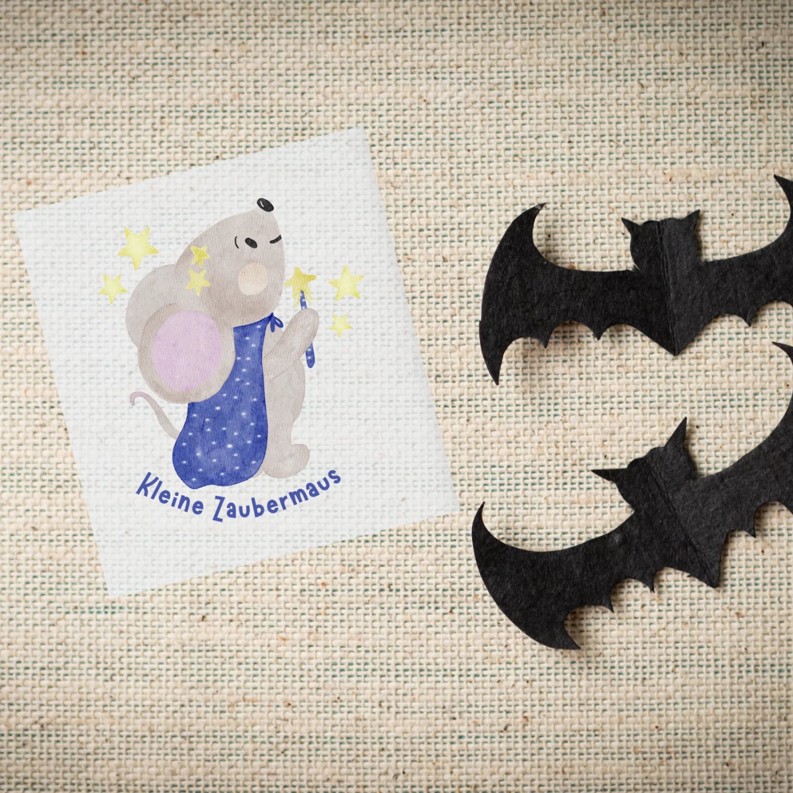 Bügelbild Kleine Zaubermaus 🐭✨ Ideal für Halloween