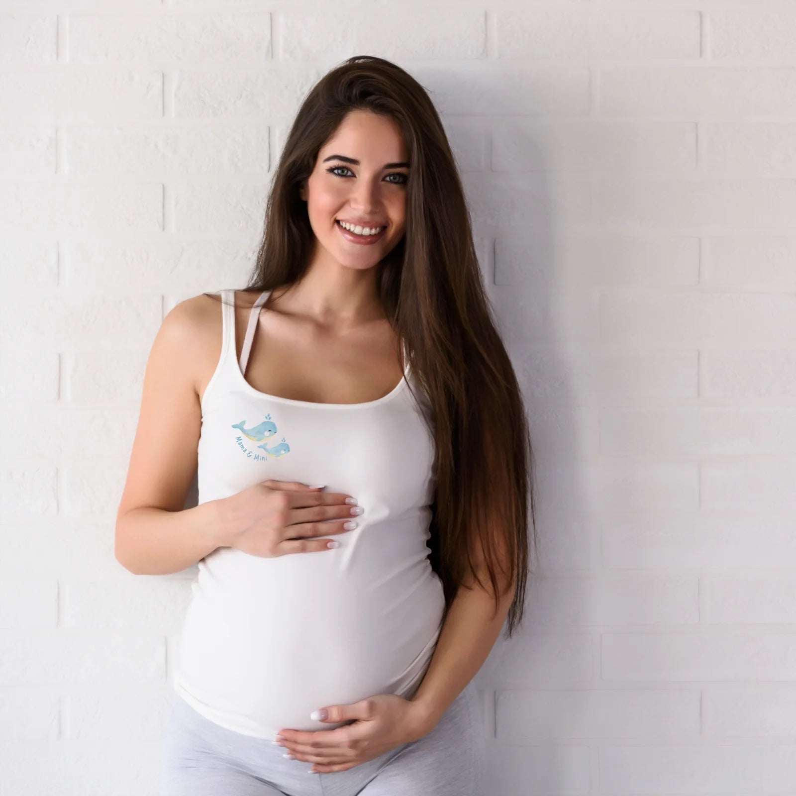 Bügelbild Mama & Mini – 2 Wale