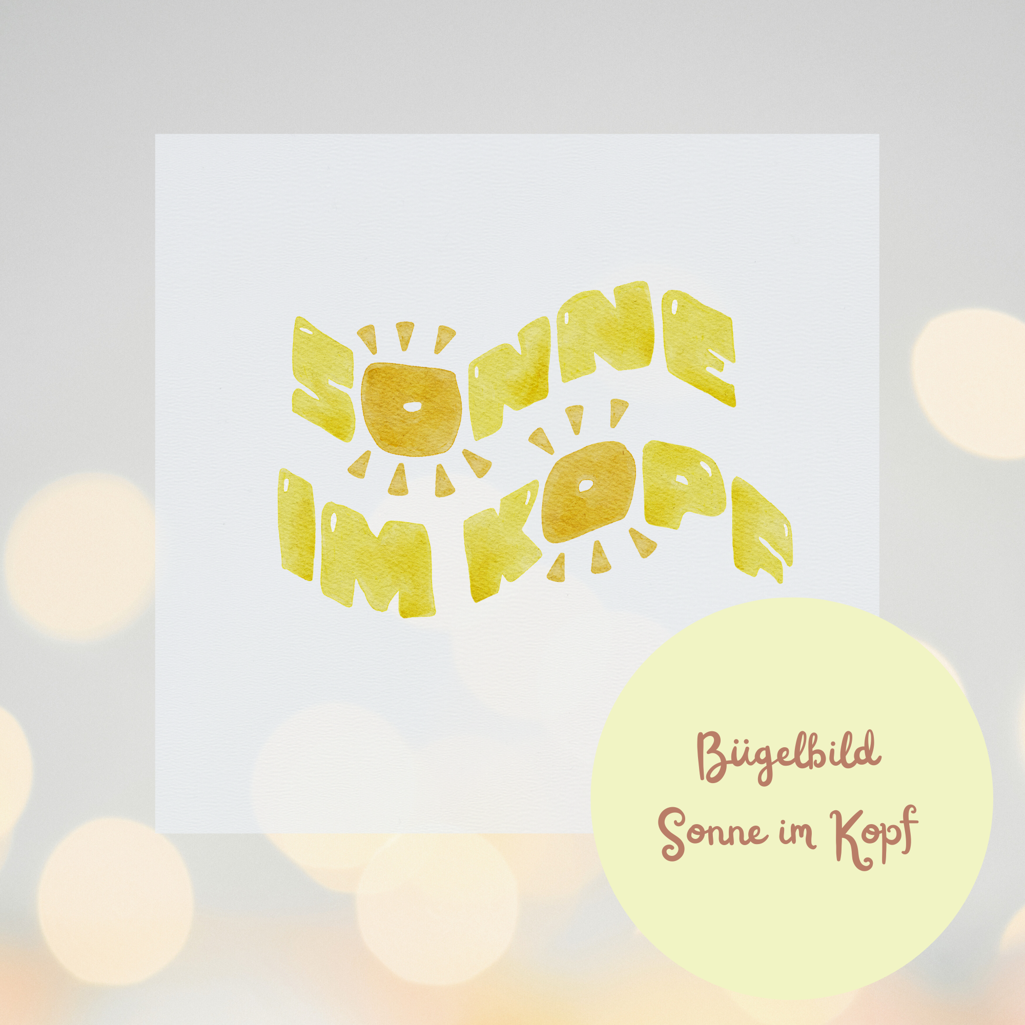 Bügelbild Sonne im Kopf