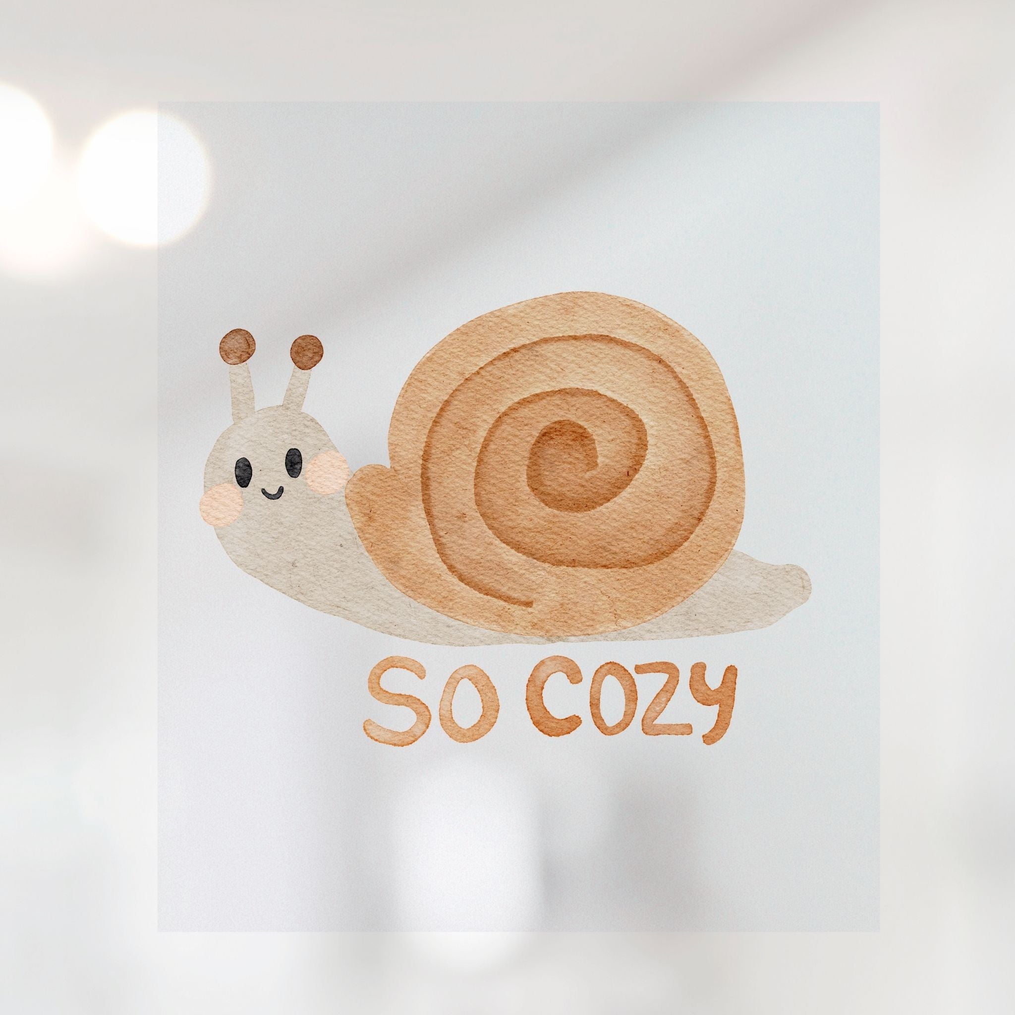 Bügelbild Schnecke so cozy
