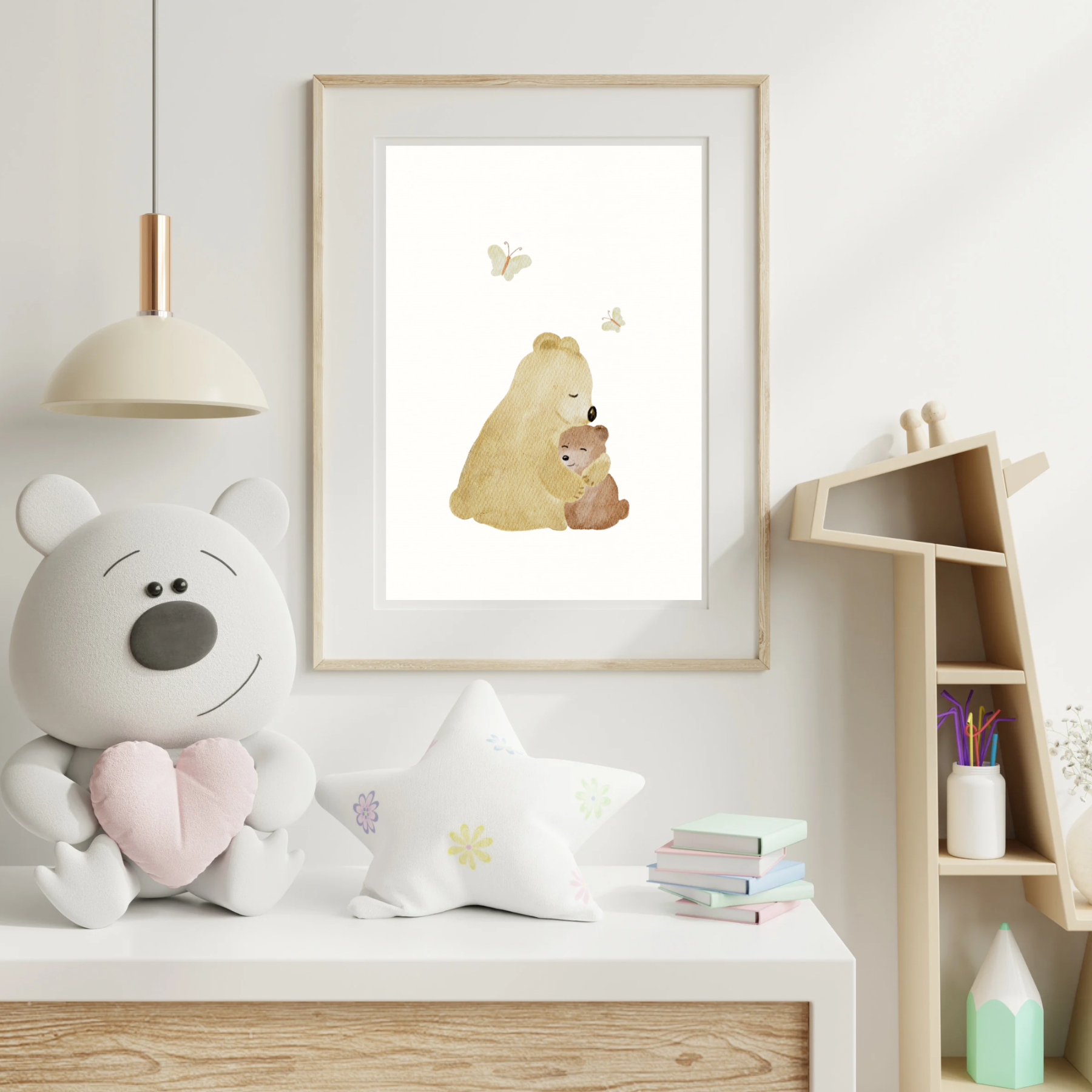 Bären Umarmung Kinderposter A4