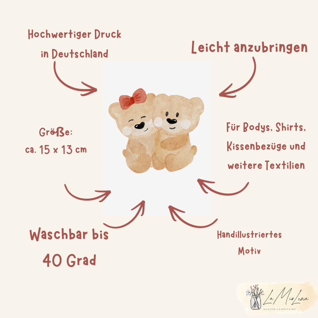 Bügelbild „Mein Doppelpack“ – Perfekt für Zwillinge & Geschwisterliebe