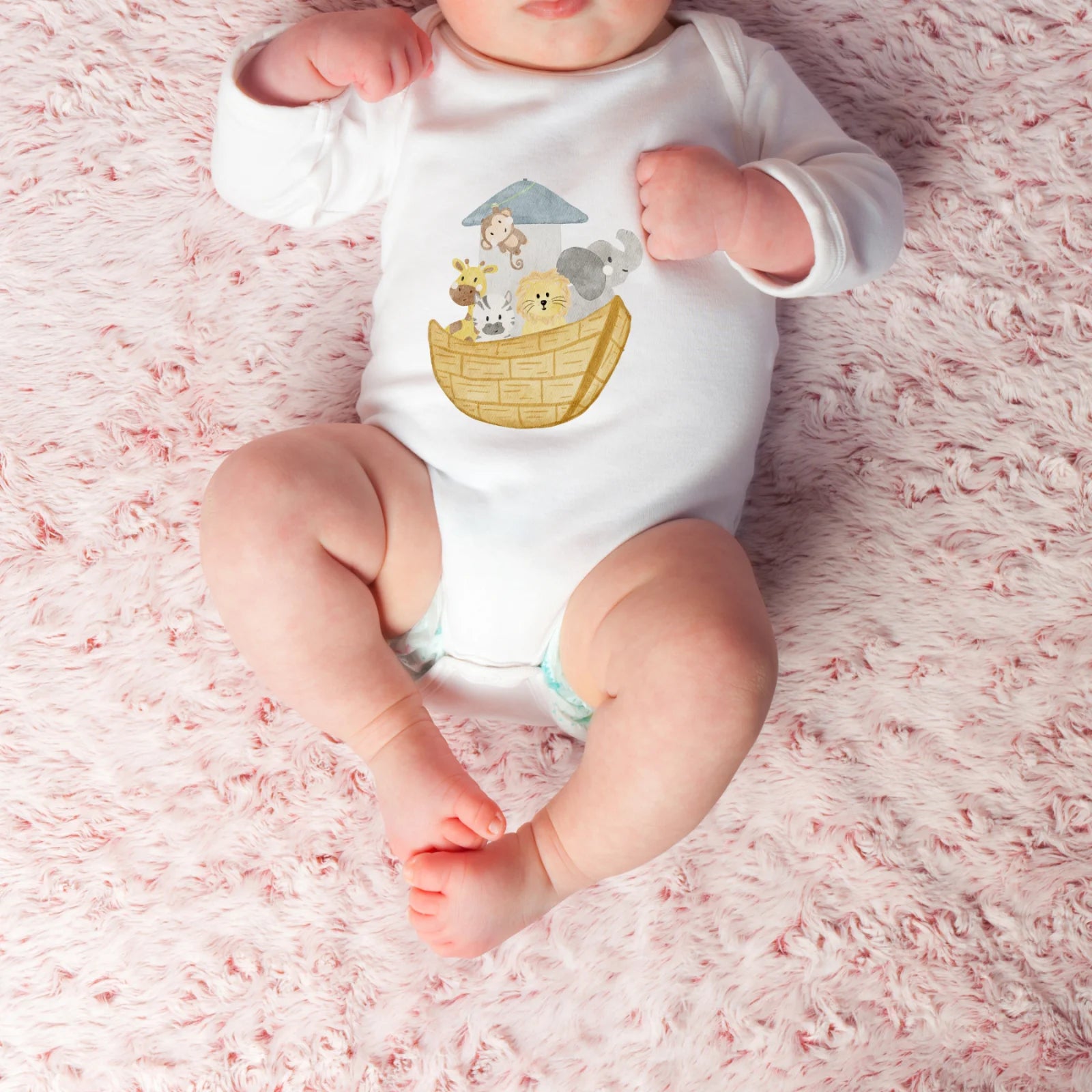 Bügelbild Arche, ideal für ein DIY Taufkleid für Mädchen oder Jungen