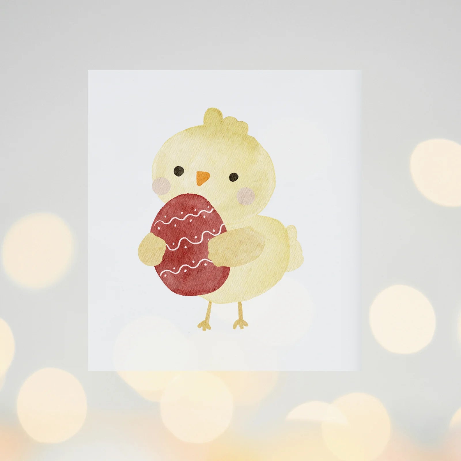 Bügelbild Osterküken mit Osterei