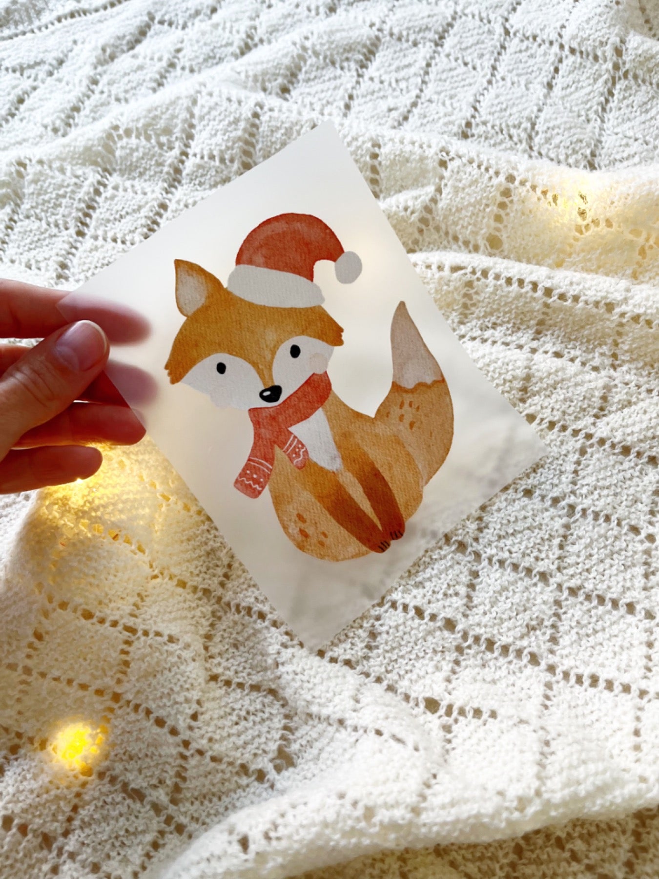 Bügelbild Weihnachtsfuchs