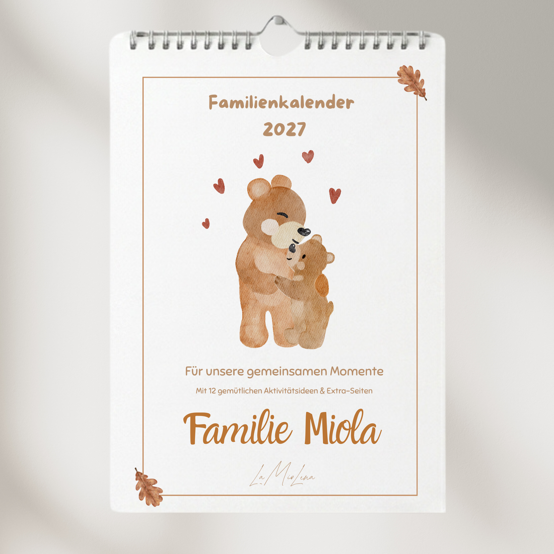 Personalisierbarer Familienkalender 2027 –  Mit 12 Familienaktivitäten zum Mitmachen; A3 mit 5 Spalten