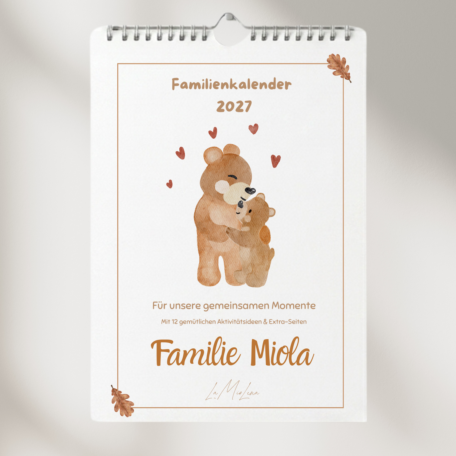 Personalisierbarer Familienkalender 2027 –  Mit 12 Familienaktivitäten zum Mitmachen; A3 mit 5 Spalten