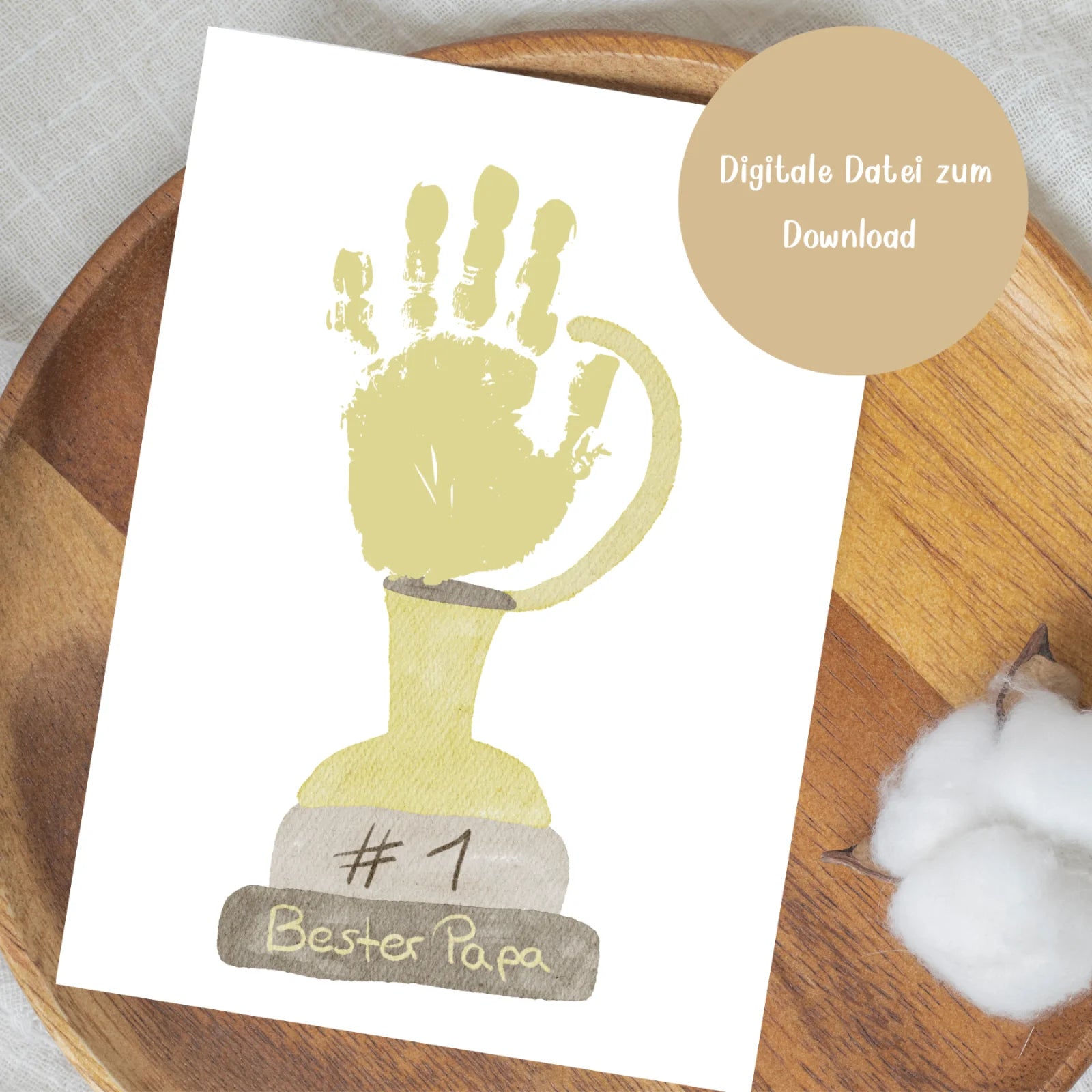 Handabdruck-Poster „Pokal“ – Ein liebevolles DIY-Geschenk zum Vatertag