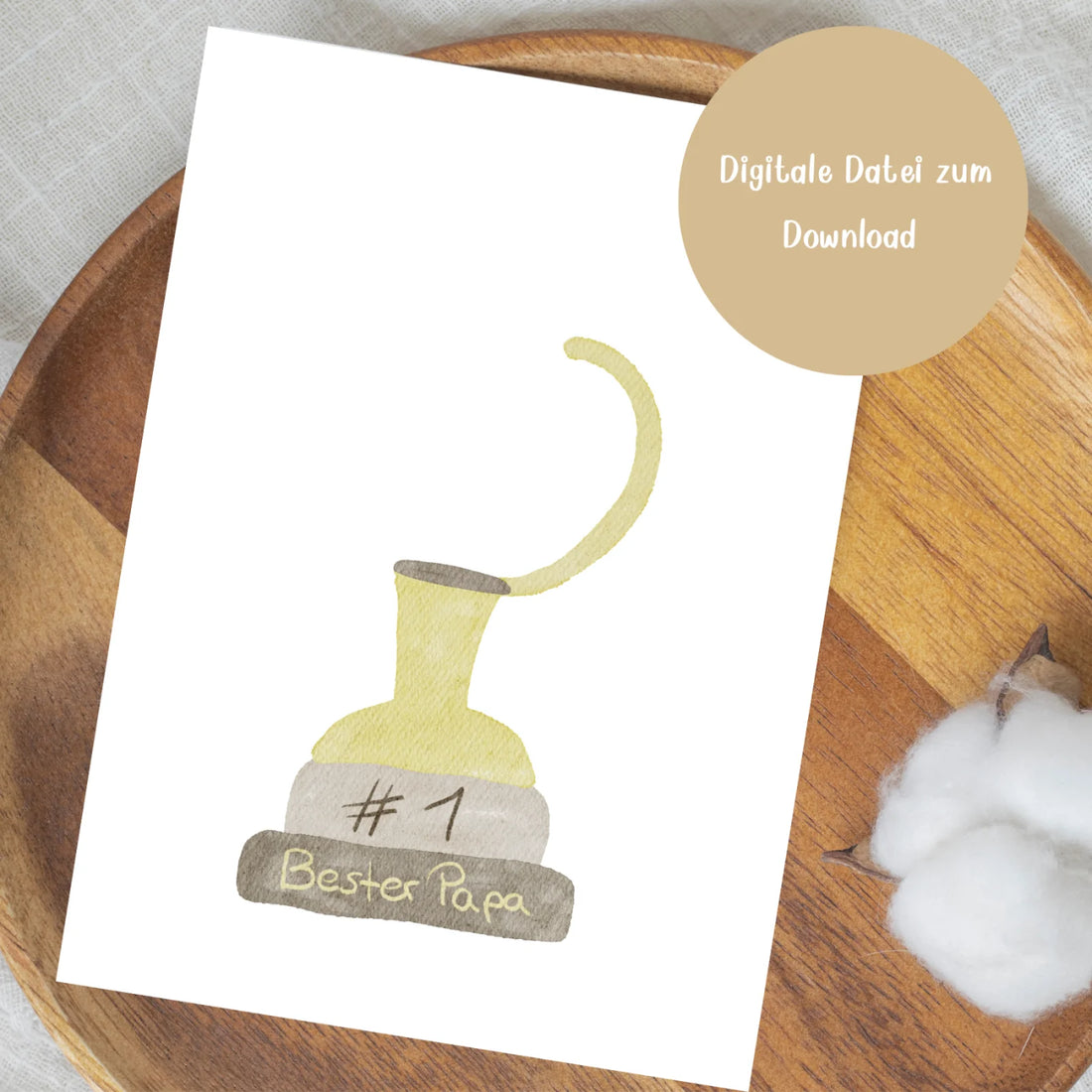 Handabdruck-Poster „Pokal“ – Ein liebevolles DIY-Geschenk zum Vatertag