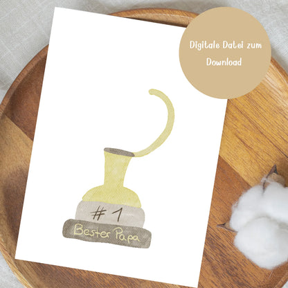Handabdruck-Poster „Pokal“ – Ein liebevolles DIY-Geschenk zum Vatertag