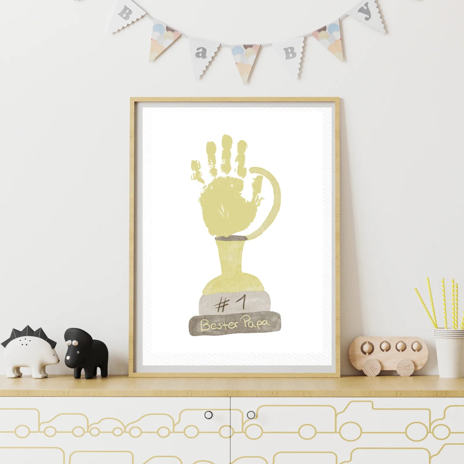 Handabdruck-Poster „Pokal“ – Ein liebevolles DIY-Geschenk zum Vatertag