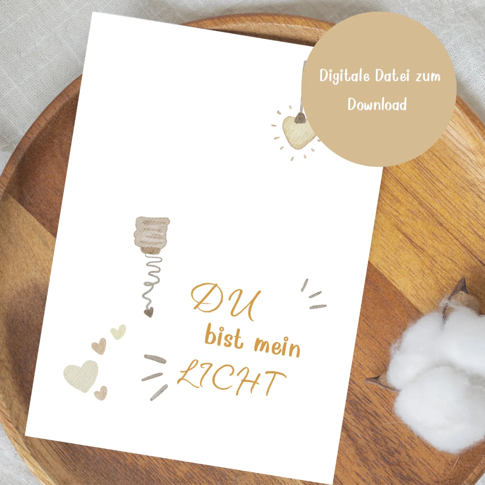 Handabdruck-Poster „Licht“ - zum Download