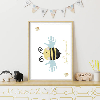 Handabdruck-Poster „Biene/Hummel“ zum Download