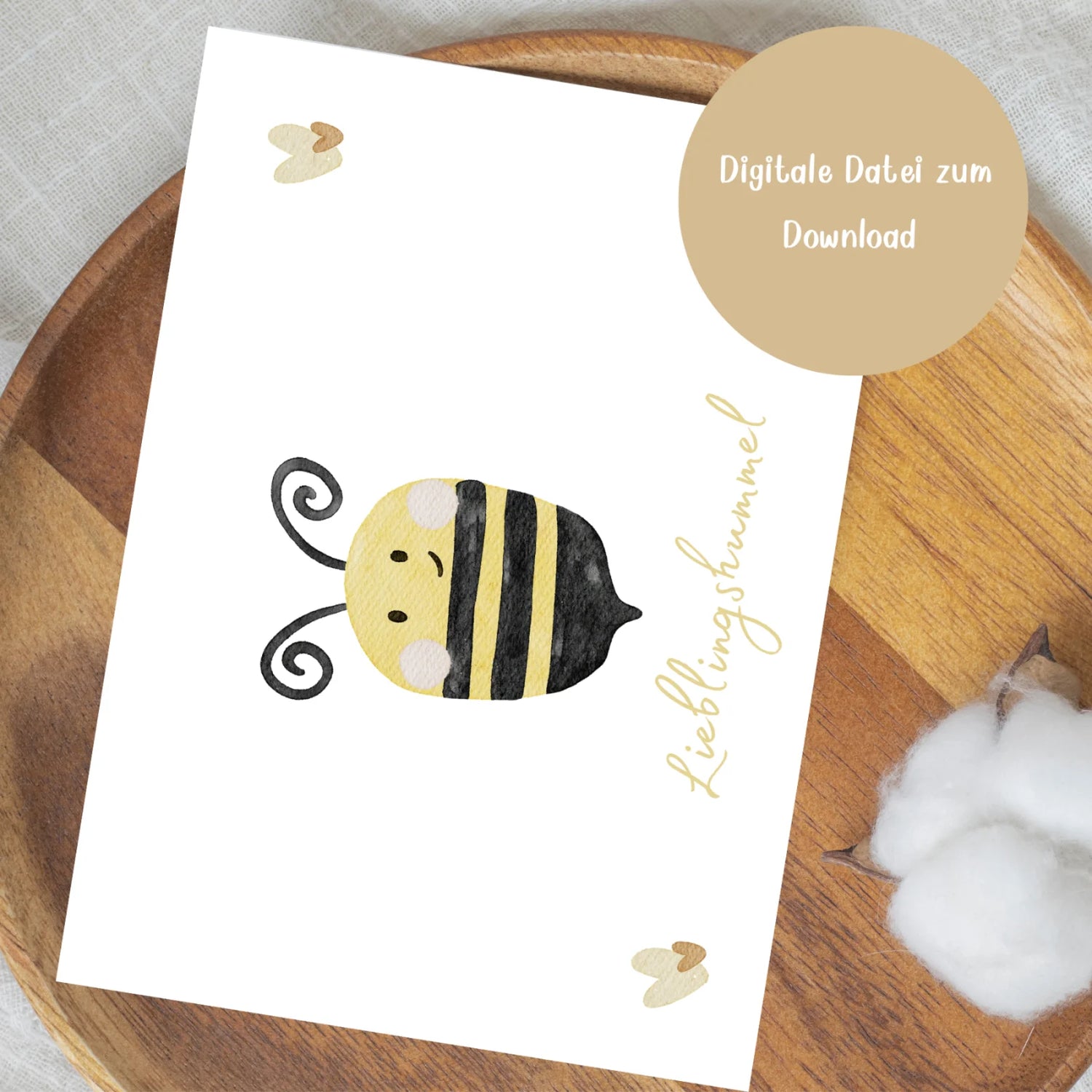 Handabdruck-Poster „Biene/Hummel“ zum Download