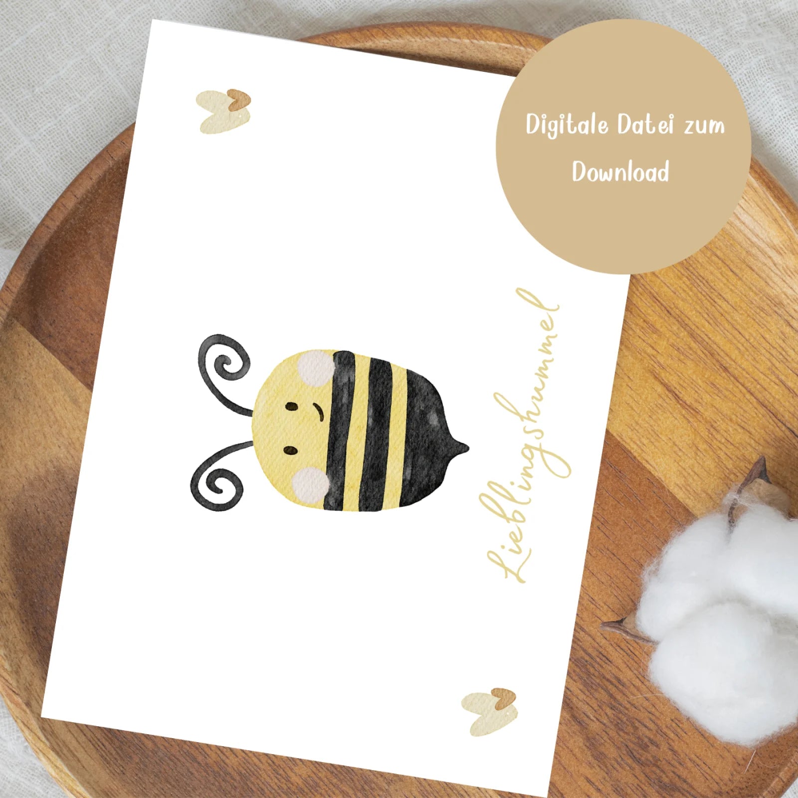 Handabdruck-Poster „Biene/Hummel“ zum Download