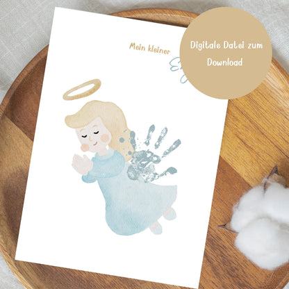 Handabdruck-Poster „Engel“zum Download – eine himmlische Babyerinnerung