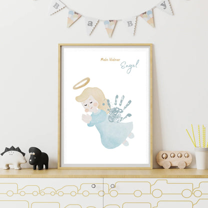 Handabdruck-Poster „Engel“zum Download – eine himmlische Babyerinnerung
