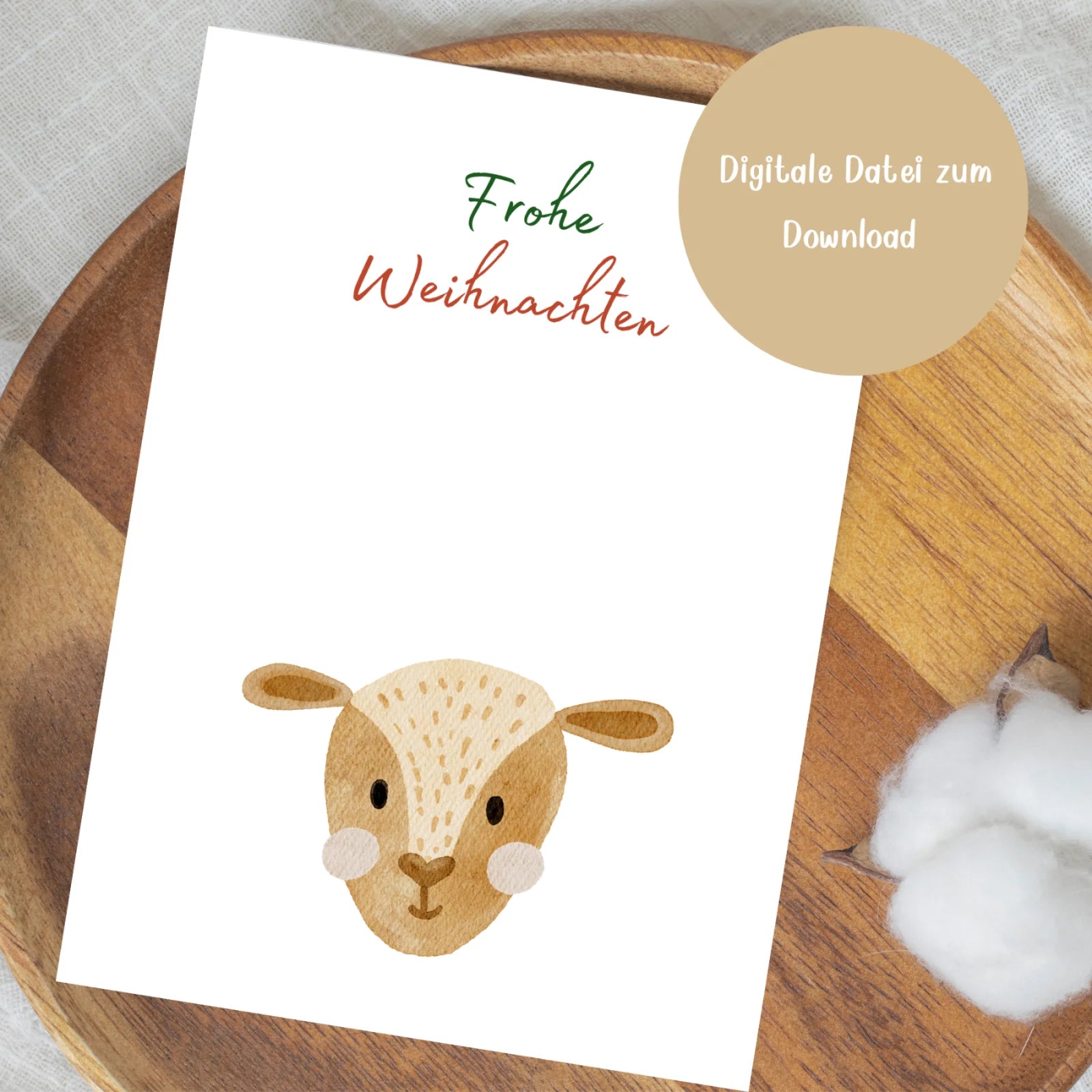 Fußabdruck-Poster „Reh“ zum Download – Eine zauberhafte Weihnachtsidee mit persönlicher Note