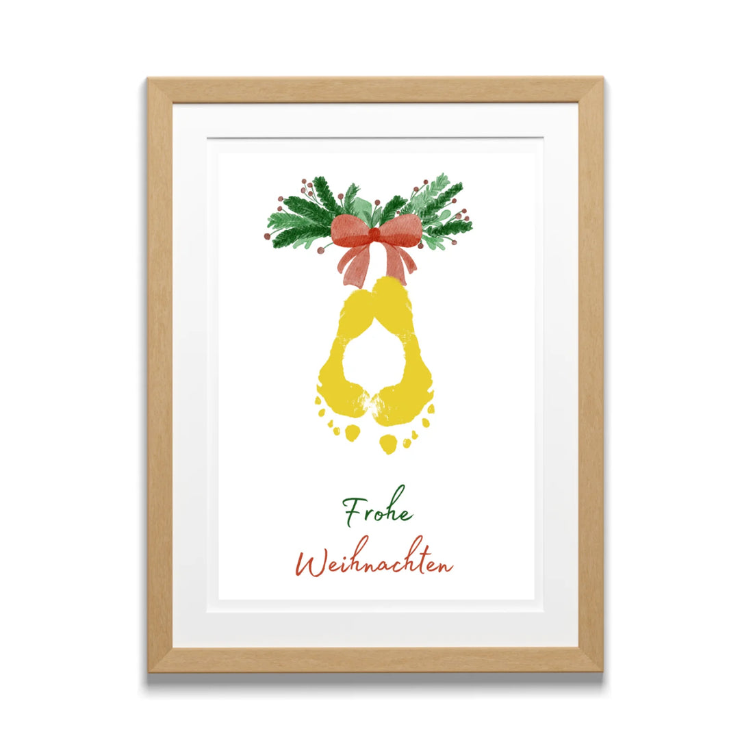 Fußabdruck-Poster „Weihnachtsglocken“ zum Download– Ein festliches DIY-Erinnerungsstück
