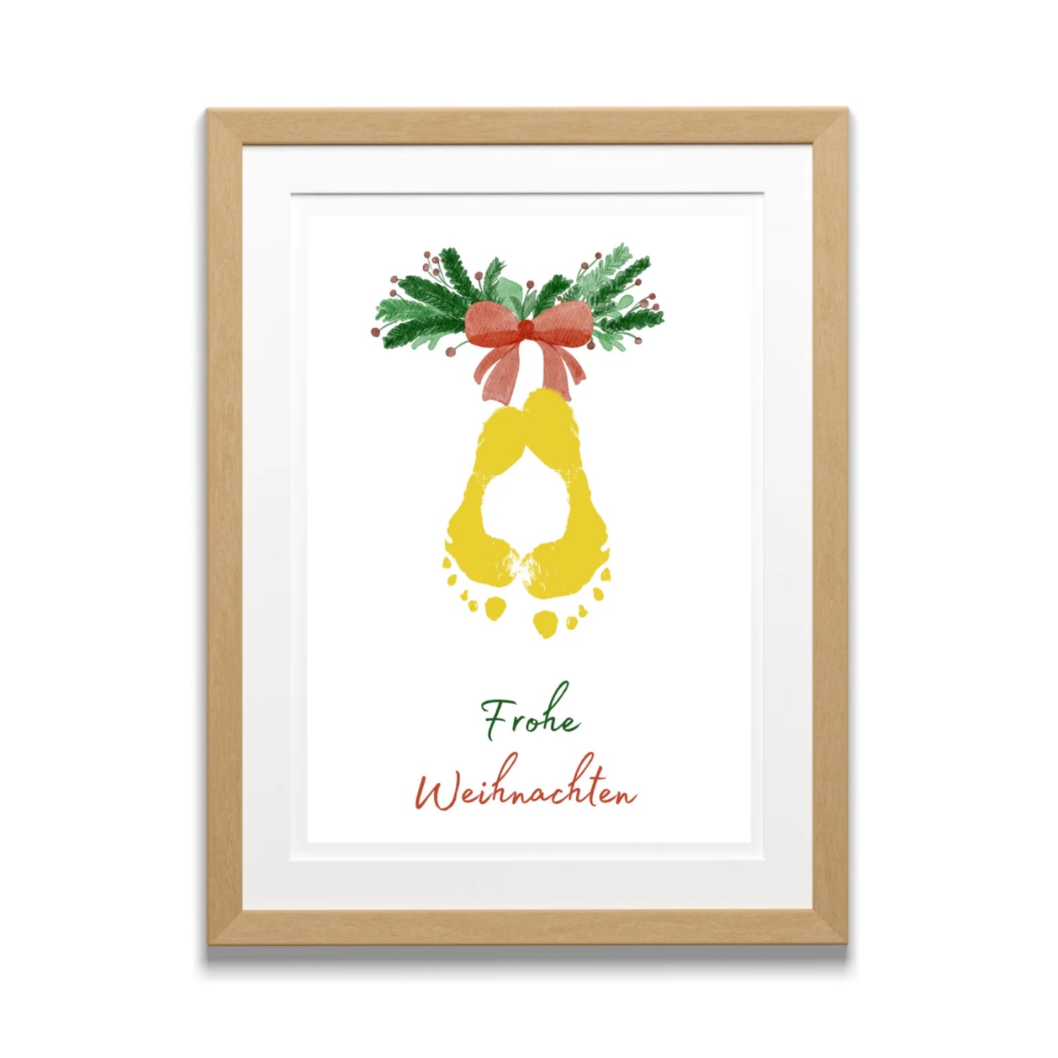 Fußabdruck-Poster „Weihnachtsglocken“ zum Download– Ein festliches DIY-Erinnerungsstück