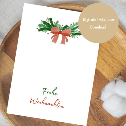 Fußabdruck-Poster „Weihnachtsglocken“ zum Download– Ein festliches DIY-Erinnerungsstück