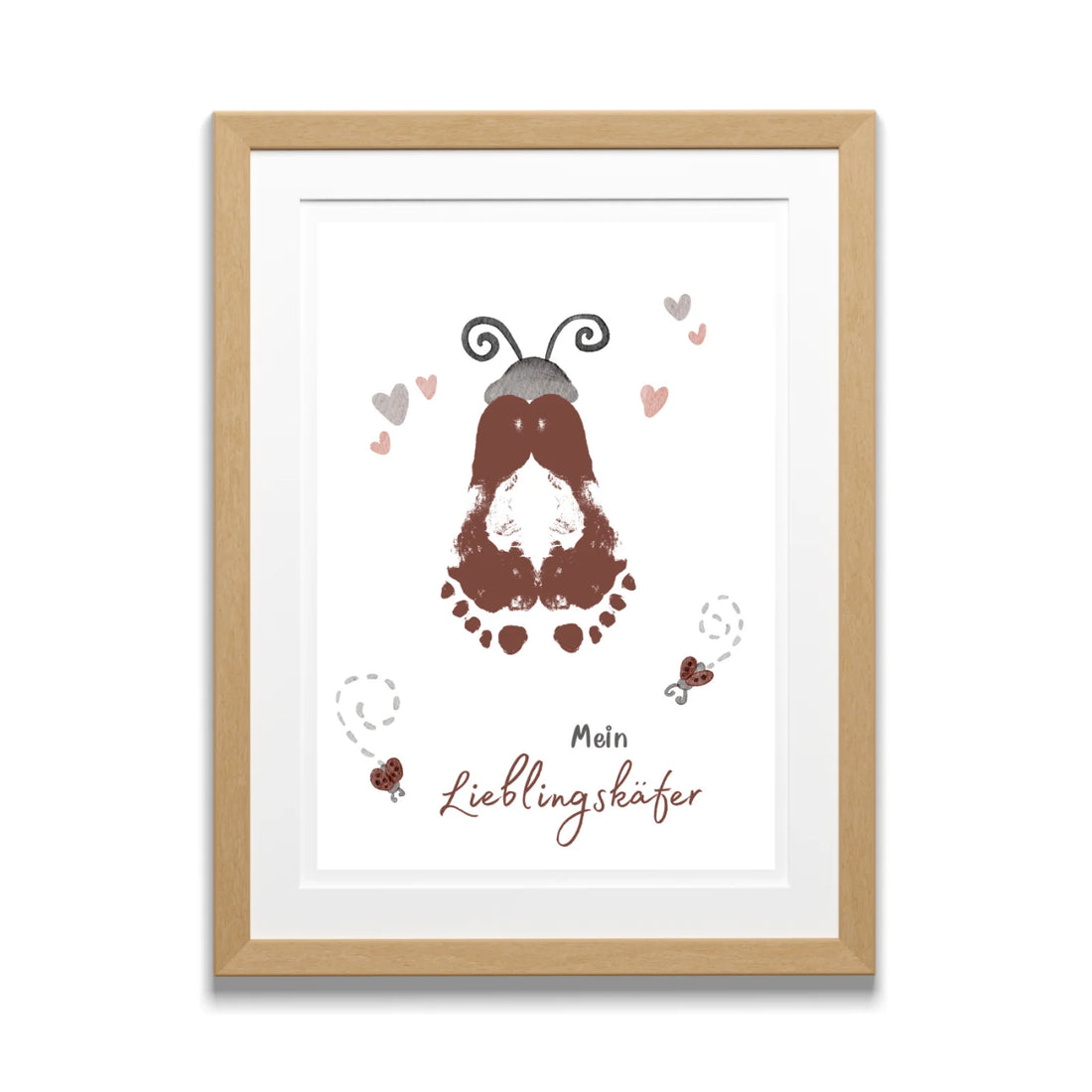 Fußabdruck-Poster „Käfer“ zum Download – Ein liebevolles DIY-Erinnerungsstück