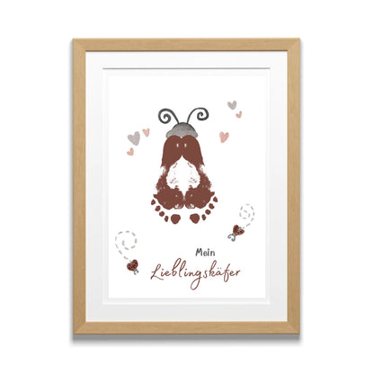 Fußabdruck-Poster „Käfer“ zum Download – Ein liebevolles DIY-Erinnerungsstück