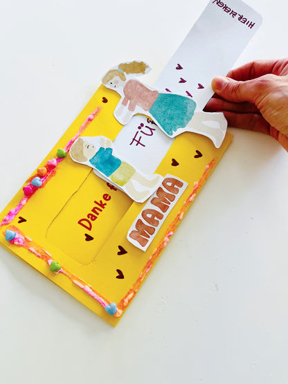 DIY Muttertagskarte zum Basteln, digitaler Download