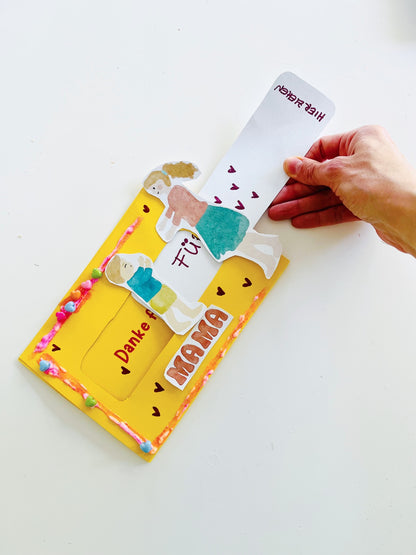 DIY Muttertagskarte zum Basteln, digitaler Download