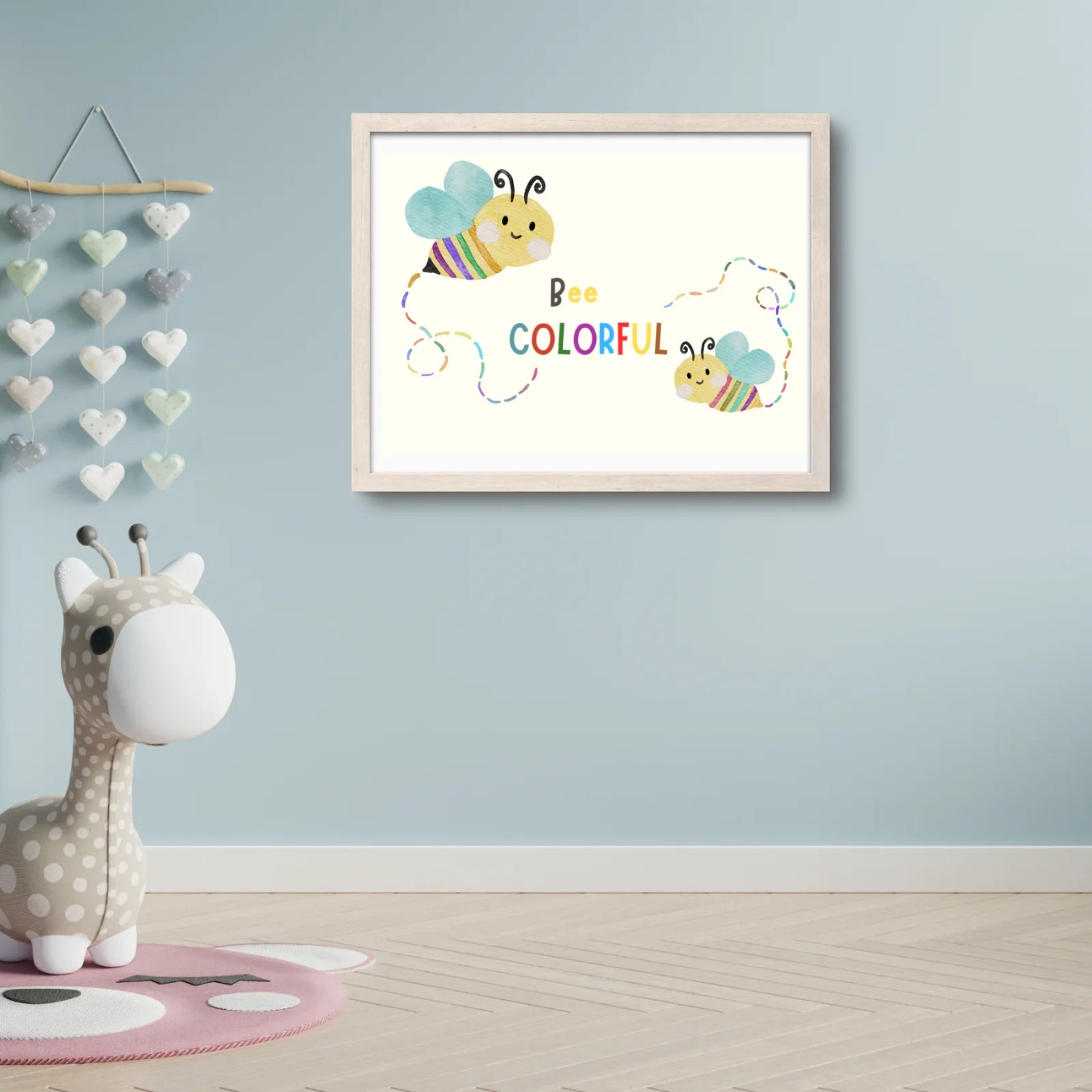 Bee colorful – Kinderposter bunte Bienen
