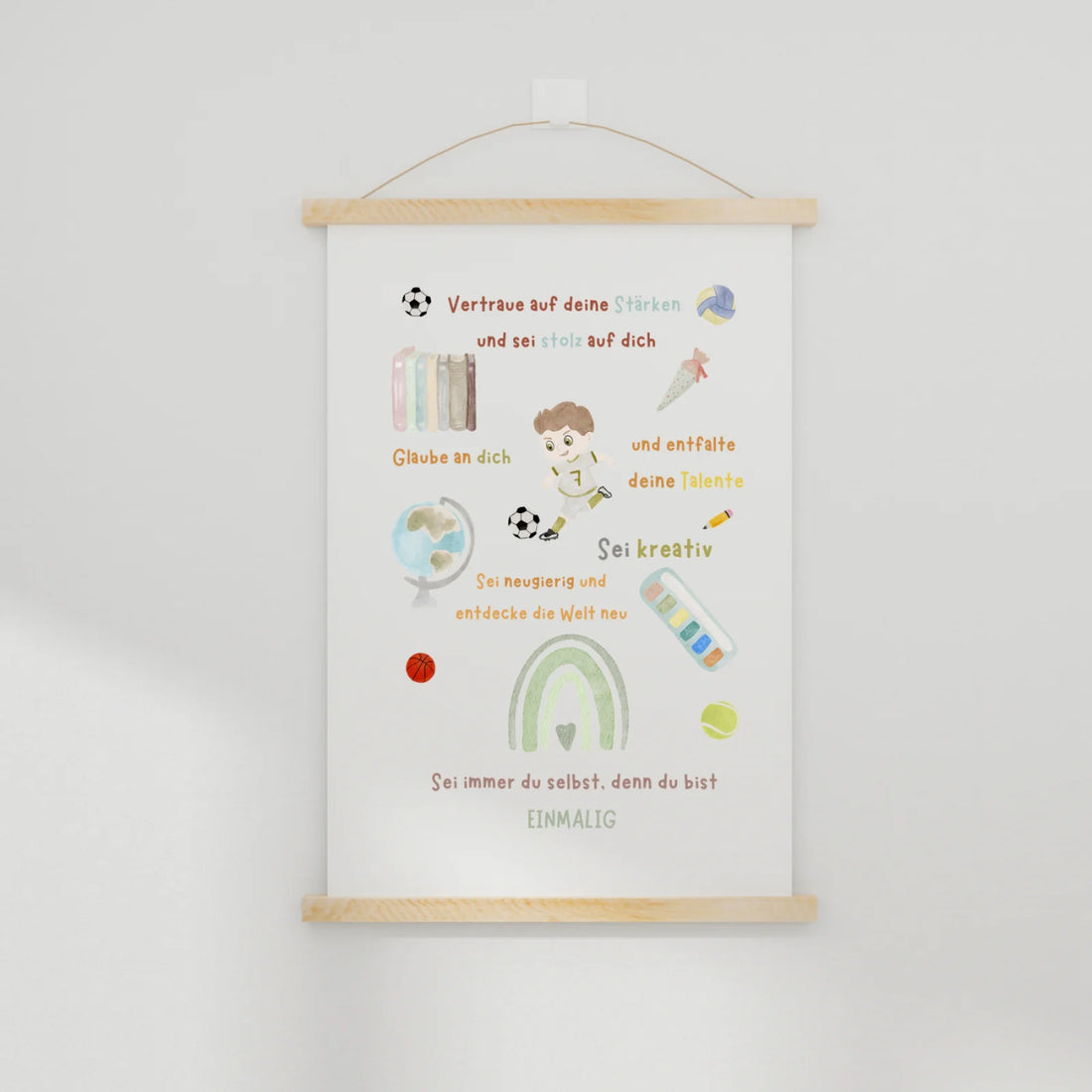 Affirmationsposter zur Einschulung – Mutmachende Worte für kleine Schulstarter