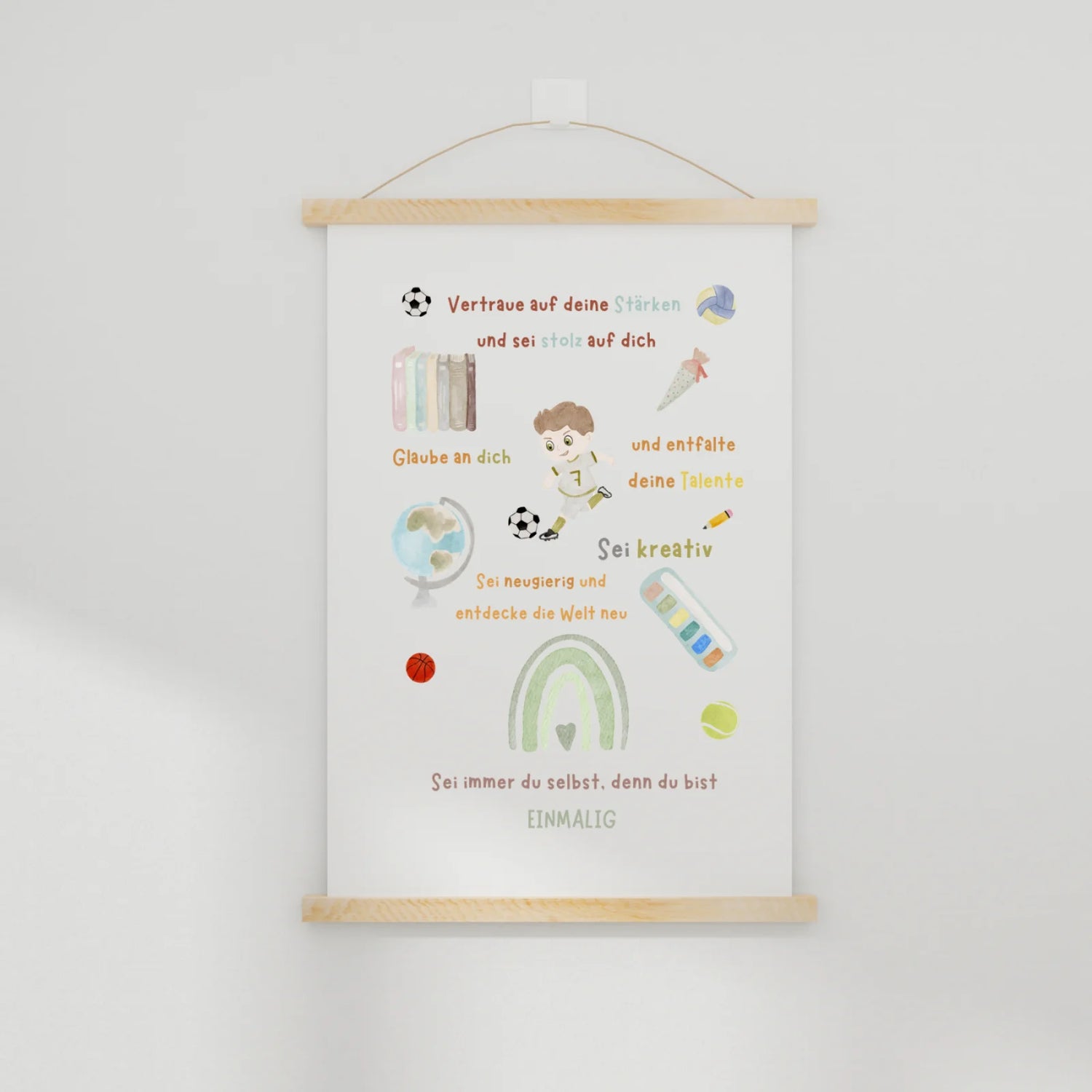 Affirmationsposter zur Einschulung – Mutmachende Worte für kleine Schulstarter