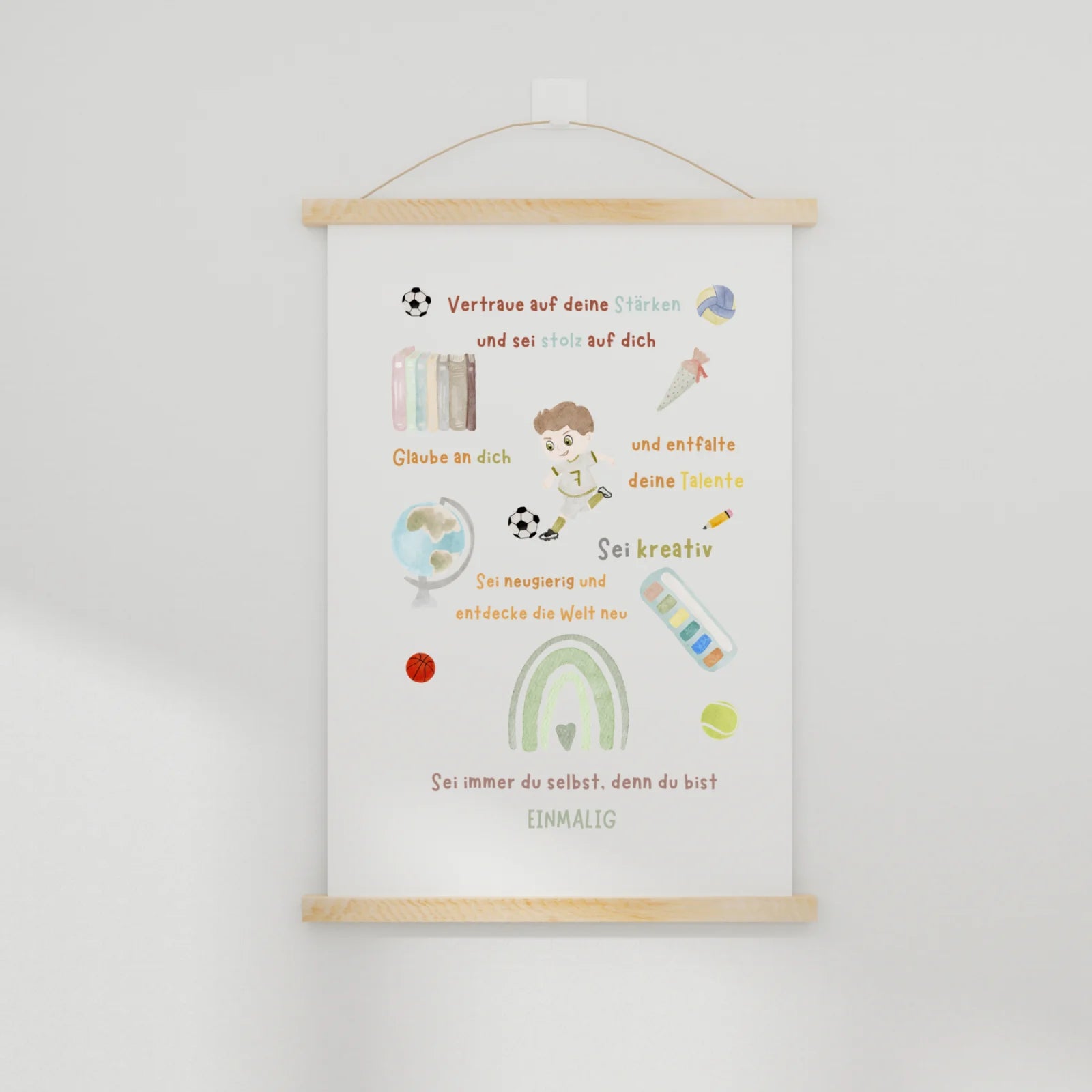 Affirmationsposter zur Einschulung – Mutmachende Worte für kleine Schulstarter