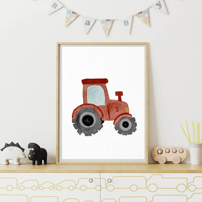 Traktor-Abenteuer – Kinderposter für Jungszimmer