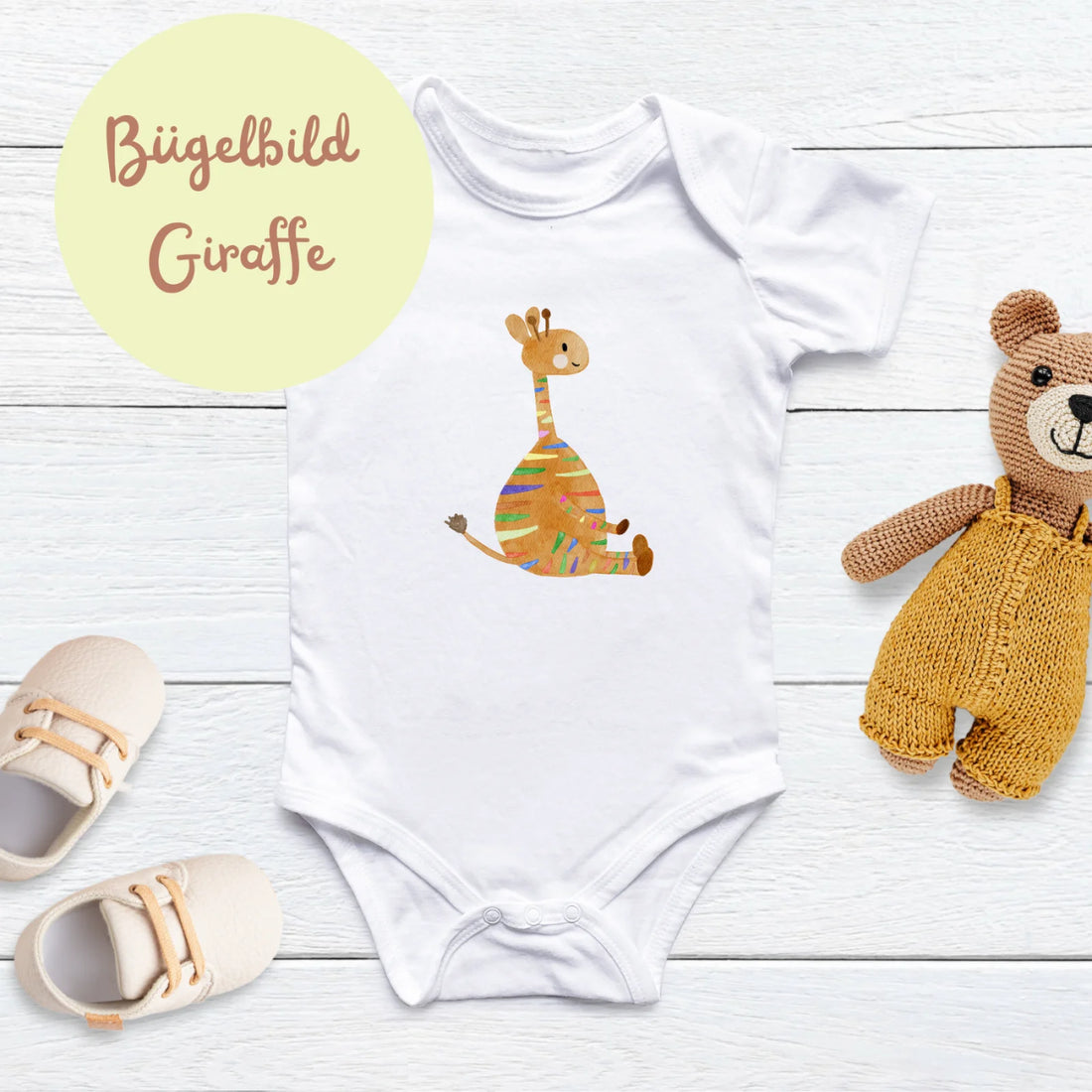 Bügelbild „Bunte Giraffe“