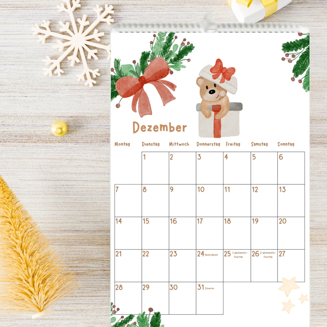Personalisierbarer Kinderkalender 2027 – Mein Jahr in A4