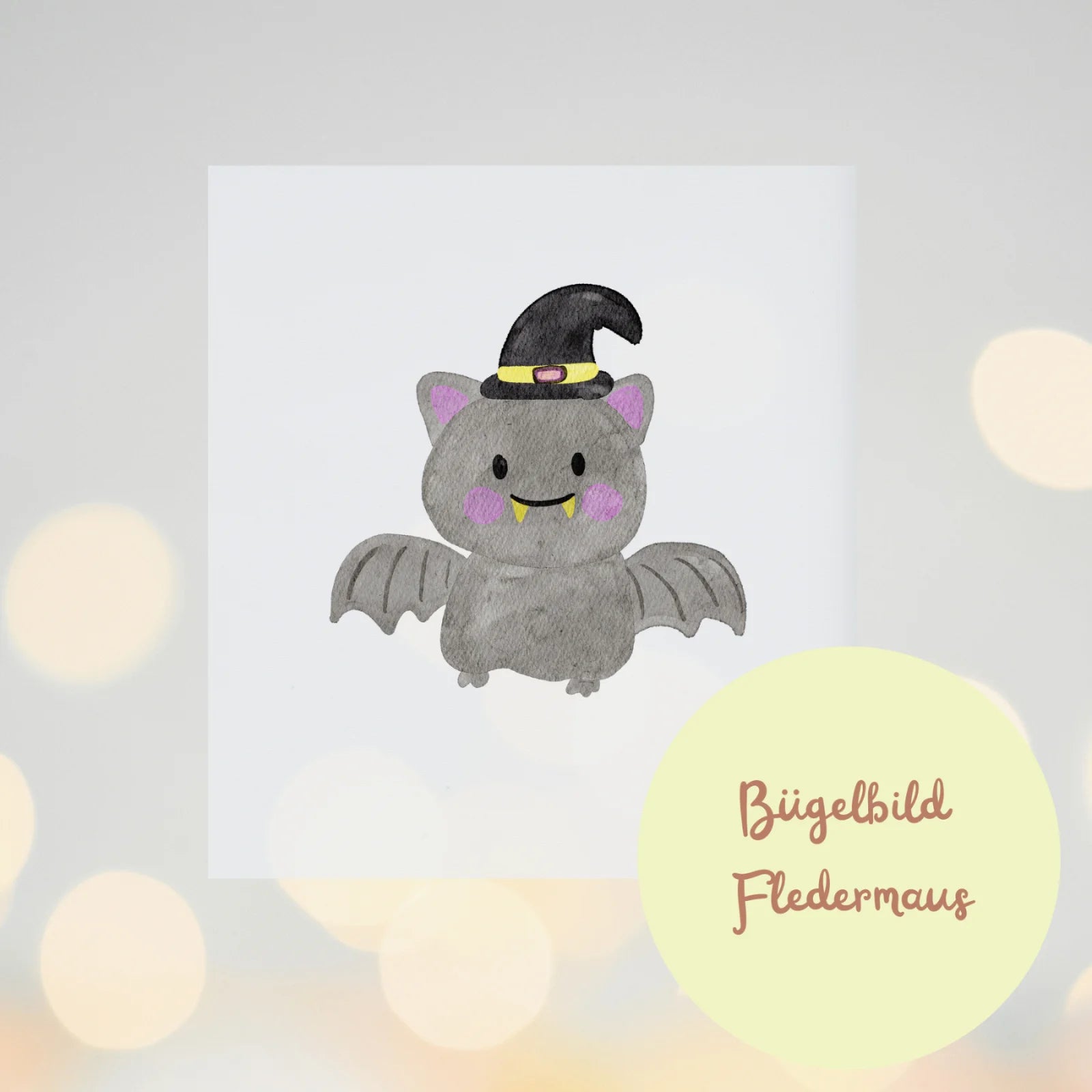 Halloween Bügelbild Fledermaus