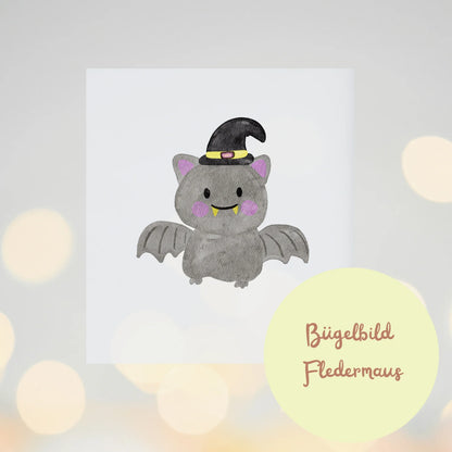 Halloween Bügelbild Fledermaus