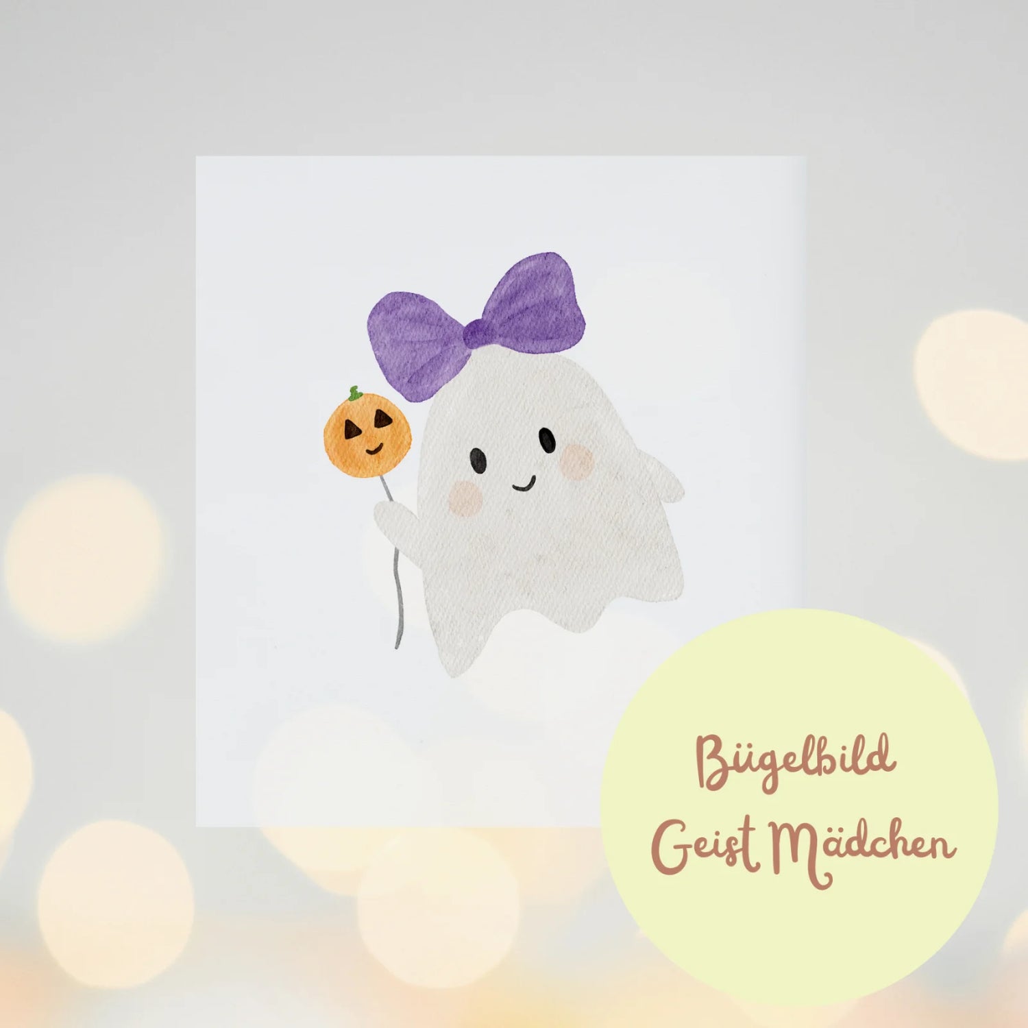 Halloween Bügelbild Gespenst Mädchen