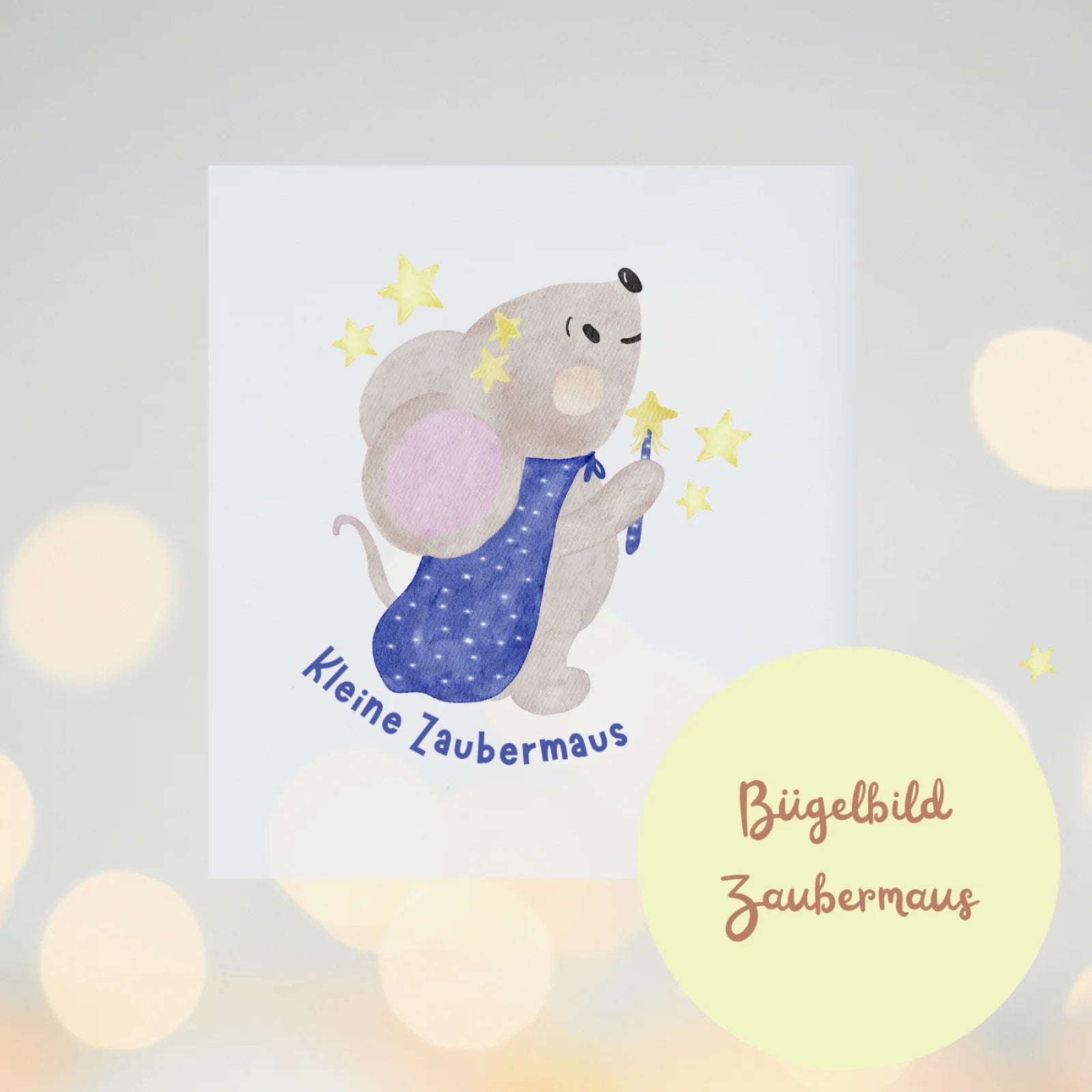 Bügelbild Kleine Zaubermaus 🐭✨ Ideal für Halloween