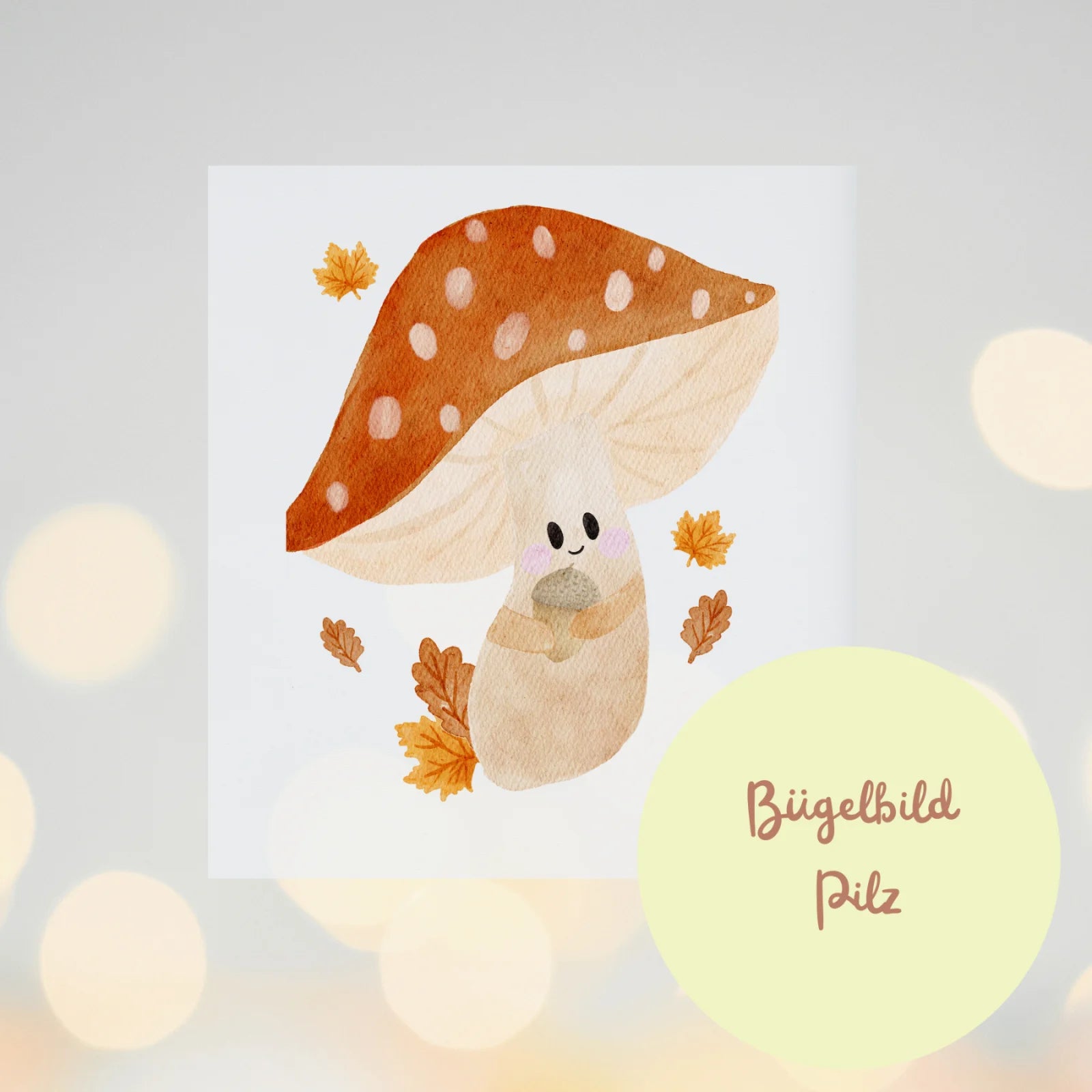 Herbst Bügelbild „Süßer Fliegenpilz“
