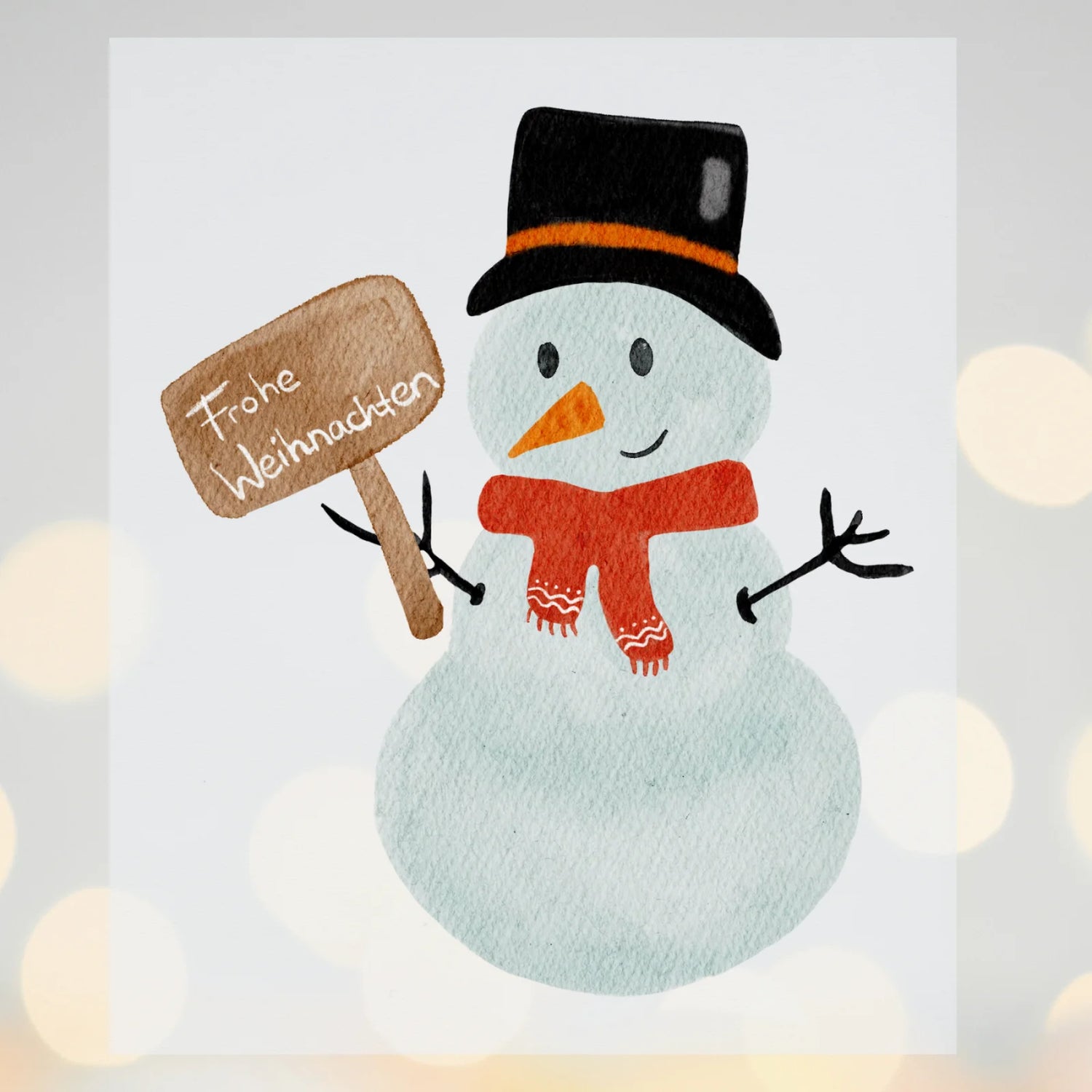 Bügelbild Schneemann Frohe Weihnachten, Winter Bügelbild für Kinder