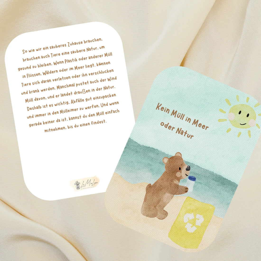 Pdf Lernkarten für Kinder zum Thema Nachhaltigkeit &amp; Umwelt mit dem kleinen Bär - zum Download