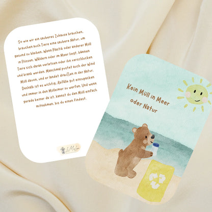 Pdf Lernkarten für Kinder zum Thema Nachhaltigkeit &amp; Umwelt mit dem kleinen Bär - zum Download