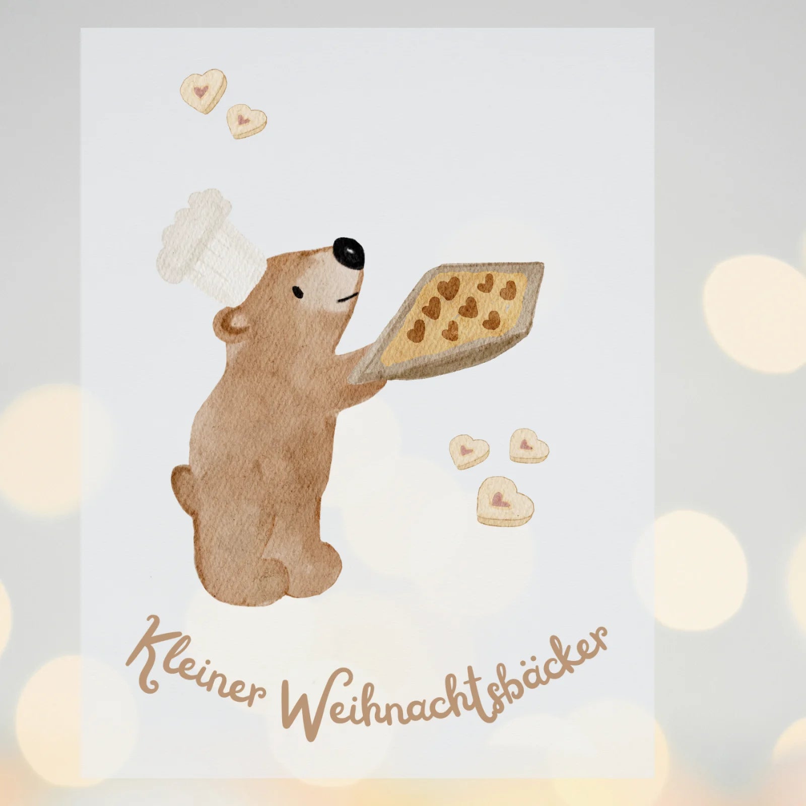 Kleiner Weihnachtsbäcker/kleine Weihnachtsbäckerin Bügelbild zu Weihnachten