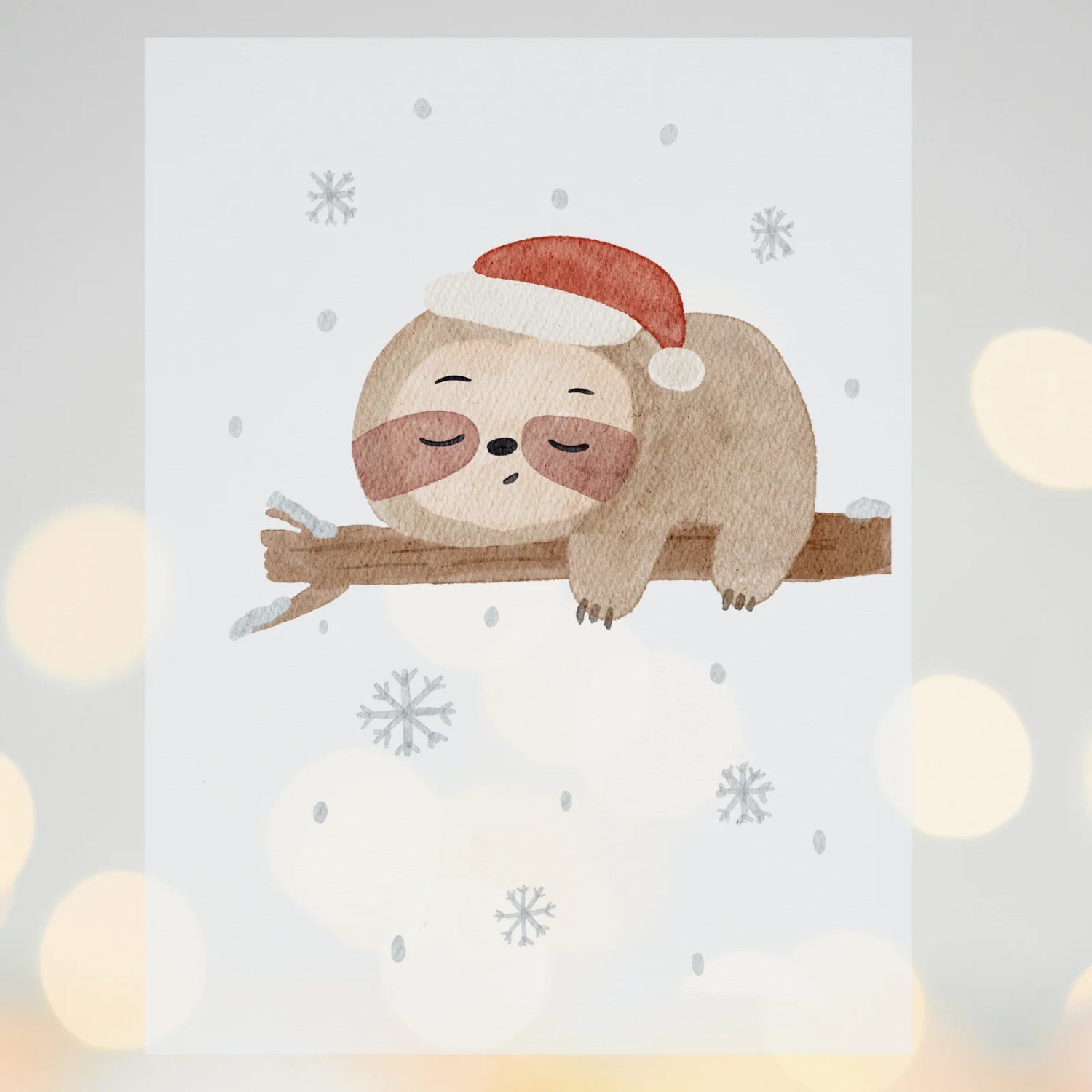 Bügelbild Weihnachten Faultier