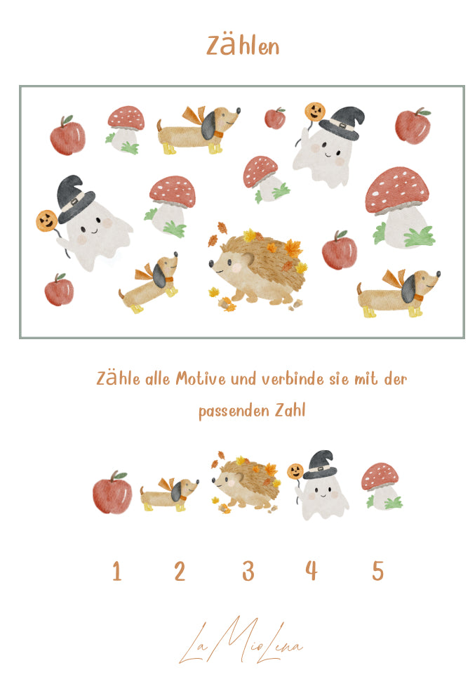 Kleines Rätsel&amp;- Malheft Herbst
